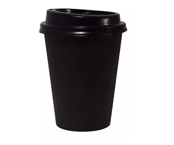Vasos de Papel Negros 12 Oz – Pack de 1,000 | Ideales para Bebidas Calientes